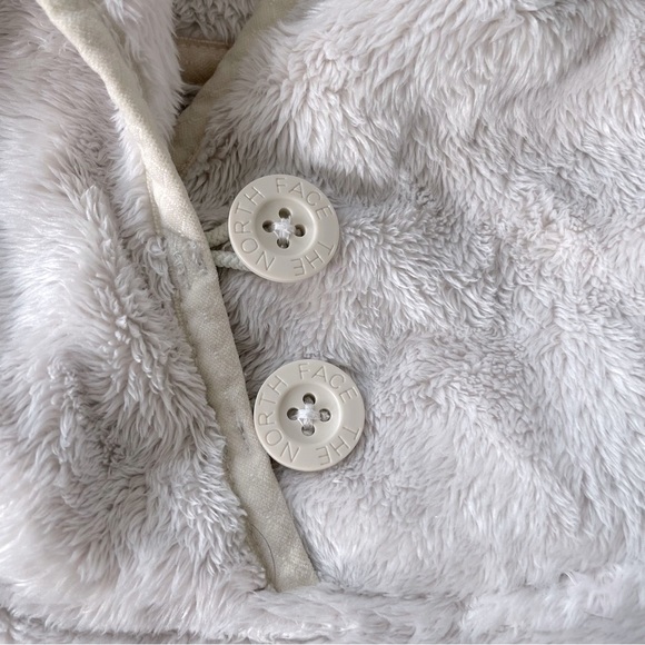 The North Face Cream Color Pullover Fleece Hooded Sweater Sweatshirt Hoodie - Picture 7 of 9